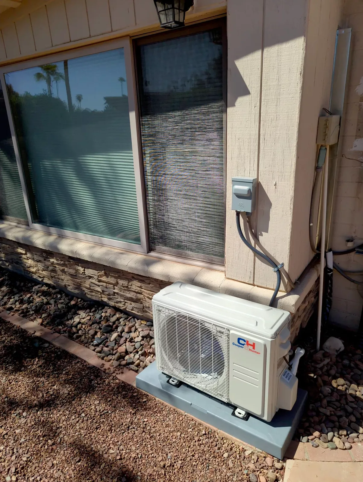 Clean mini-split condenser install by Desert Cool Mechanical in Phoenix